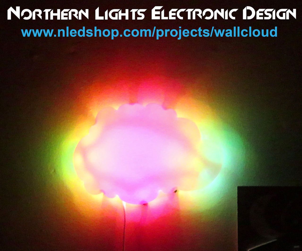 Pixel Cloud Ambient Wall Light