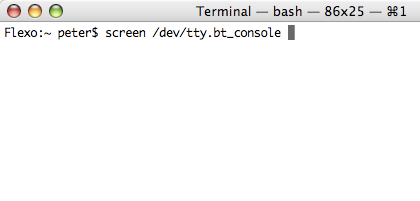 Connect to the Serial Port in Terminal