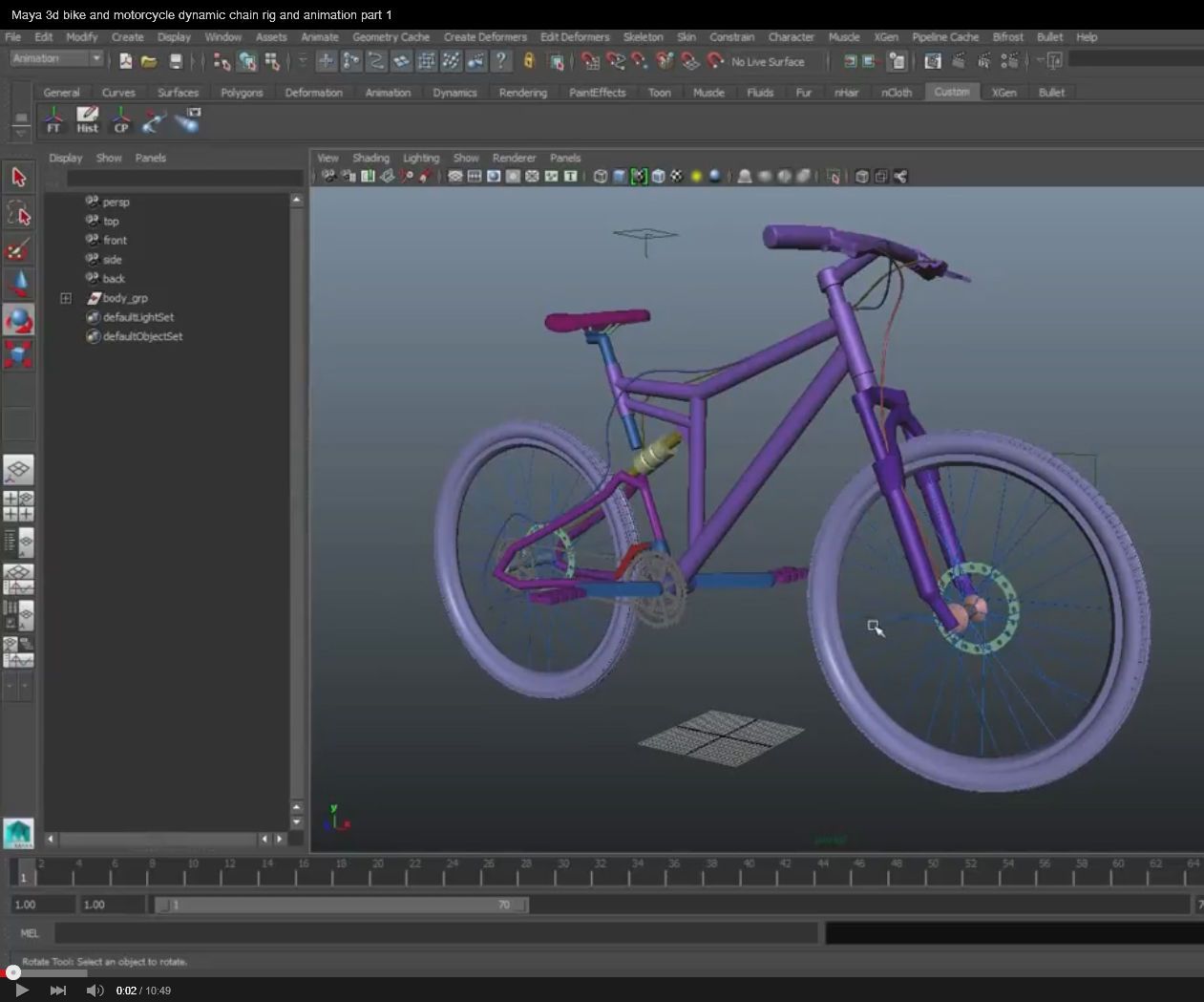 Simulate the Mechanism of a Transmission Chain for Cycles and Motorcycles With Autodesk Maya 2015  ITA