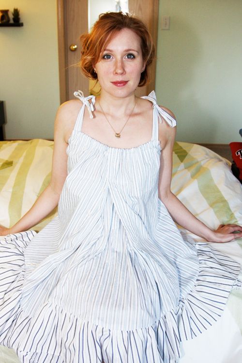 How to Make a Babydoll Nightie Dress From 2 Men's Shirts