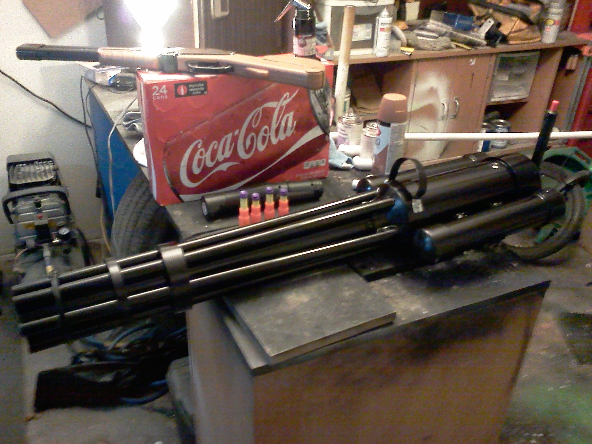 Functioning minigun prop