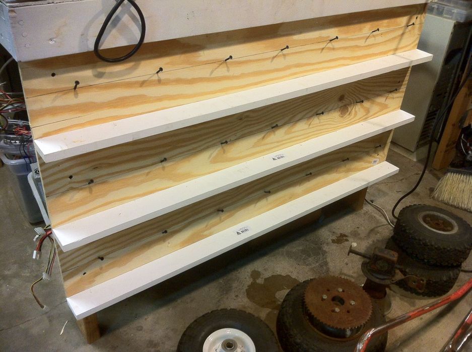 Storage Bin Rack From Recycled Plastic Coffee Containers : 9 Steps ...