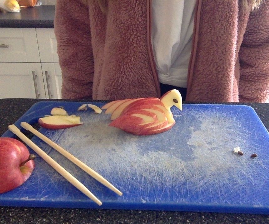 How to Make an Apple Swan