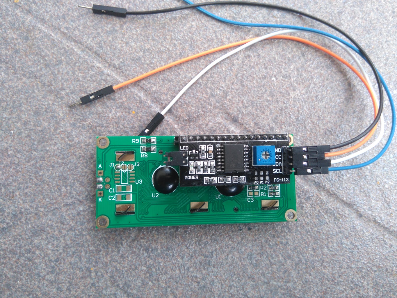 Arduino I2C 16*2 Lcd Display Connection With Utsource : 10 Steps ...