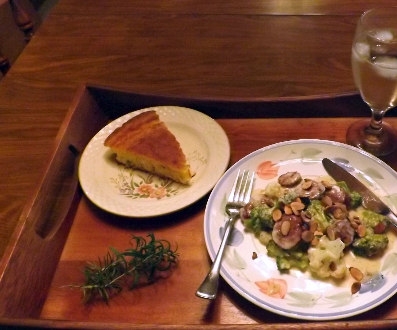 OVEN BAKED BROCCOLI & CAULIFLOWER IN CHEESE SAUCE WITH SMOKED SAUSAGES