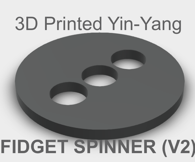 3D Printed Yin-Yang Fidget Spinner
