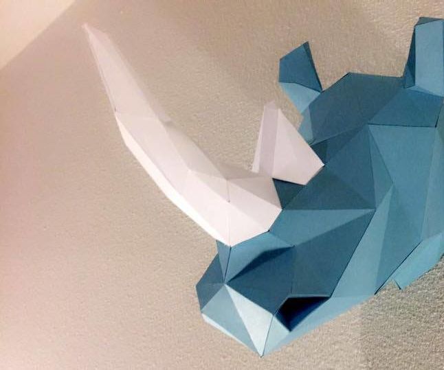 Faceted Rhino Trophy