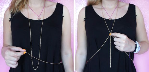 How to Make Body Jewelry- Simple Way to DIY Miley Body Chain
