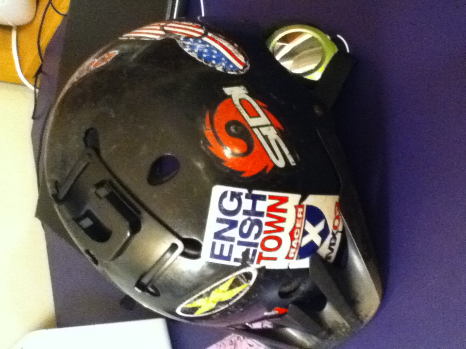 Head Phones in Bicycle Helmet