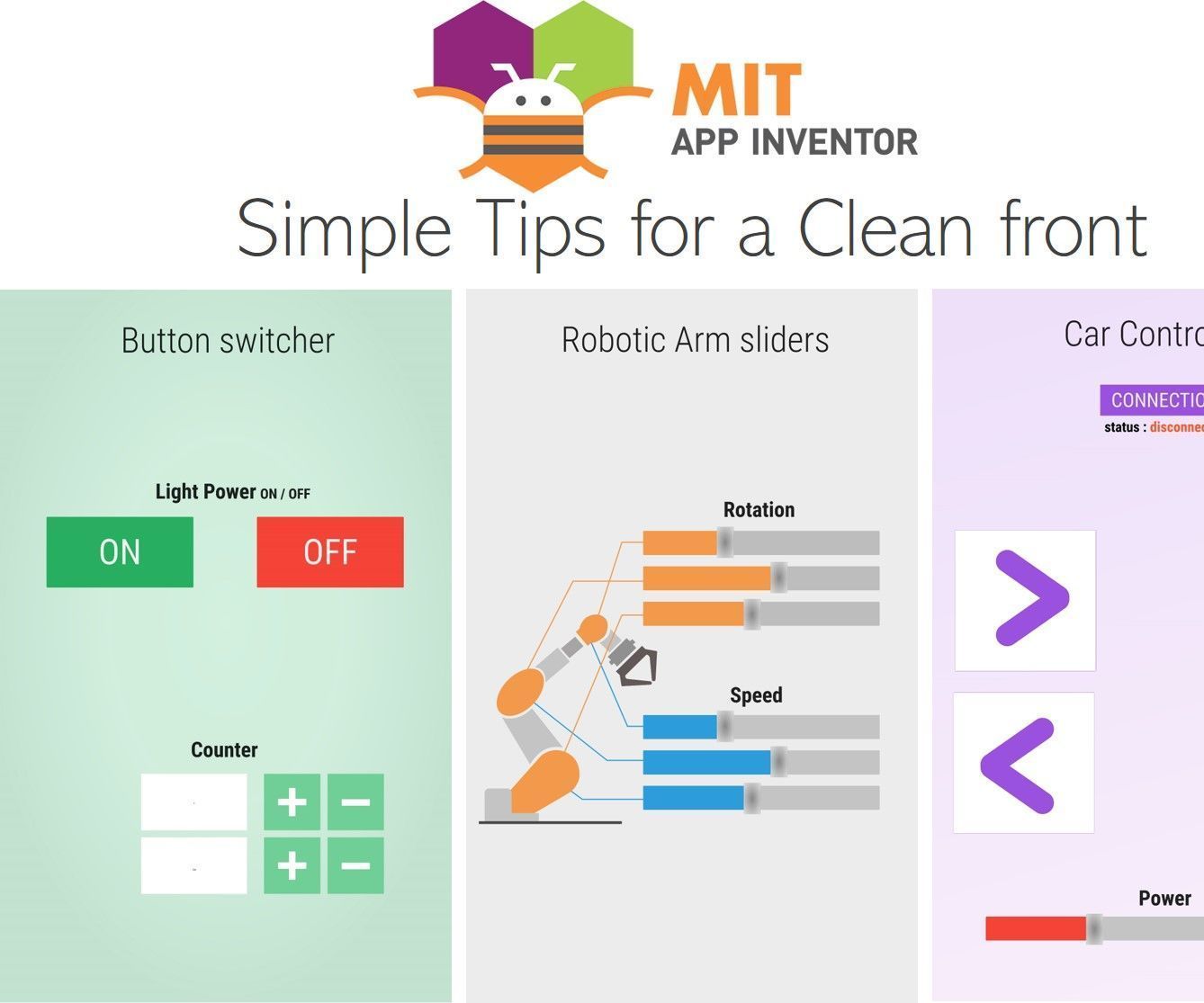 APP INVENTOR 2 - Clean Front Tips (+4 Example)