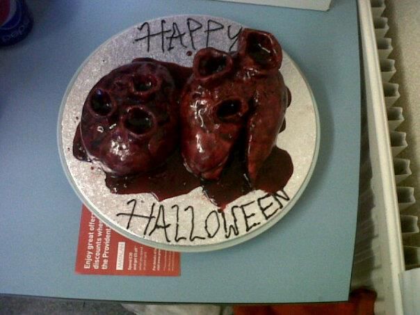 Halloween heart cake