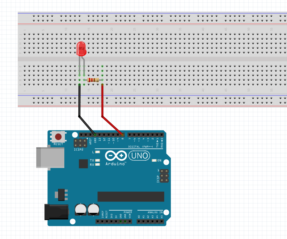 Arduino Blinking LED Circuit