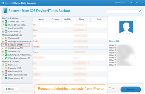 Method 2: Restore Contacts on IPhone Without Backup