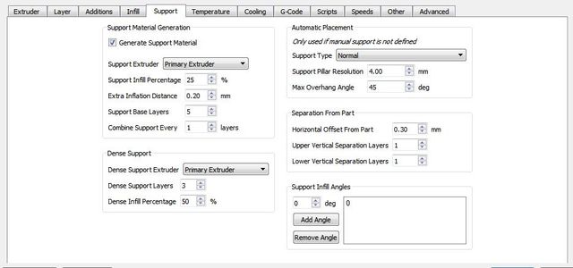 Simplify3D Settings