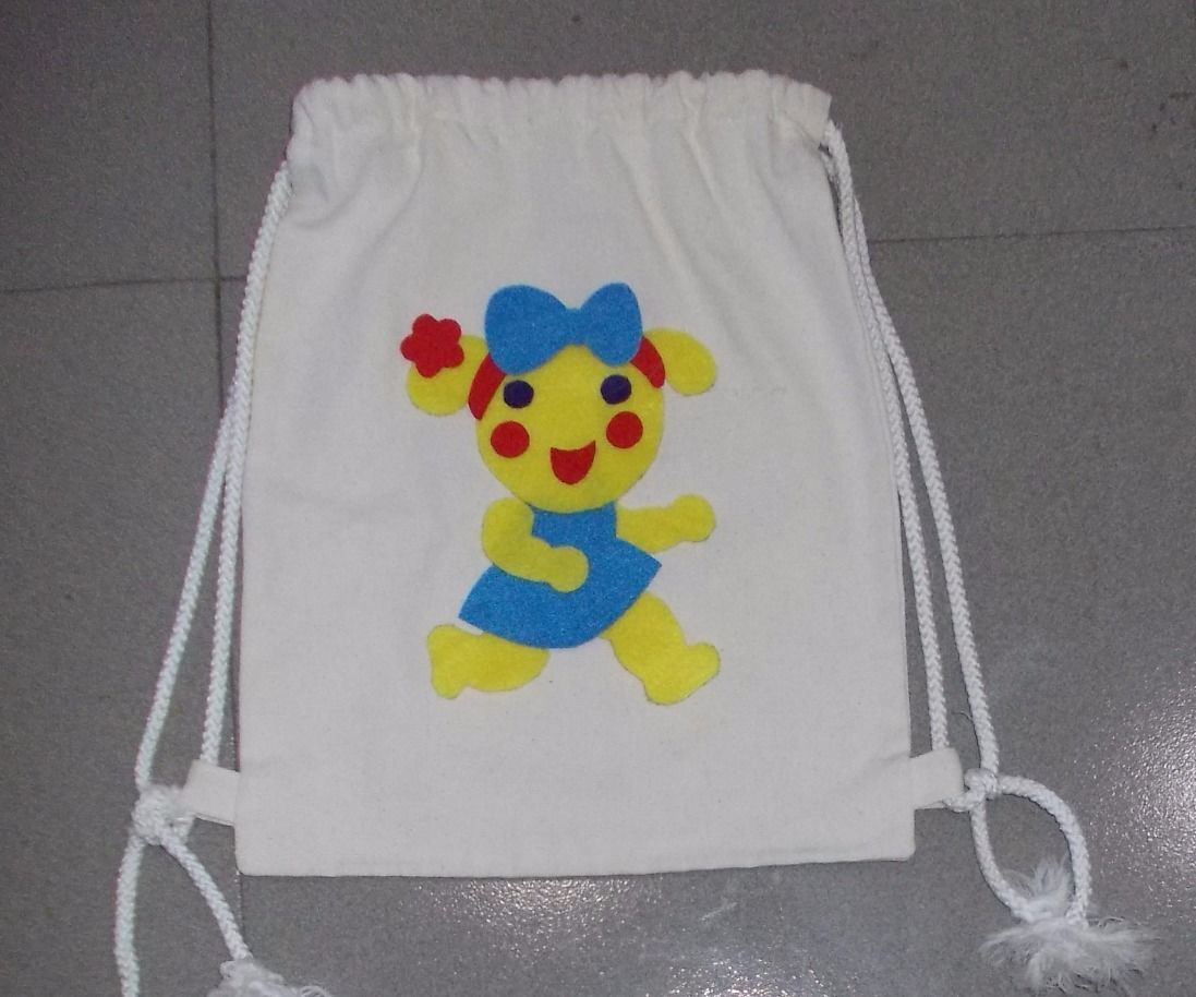 Miss La Sen Jute Drawstring Bag