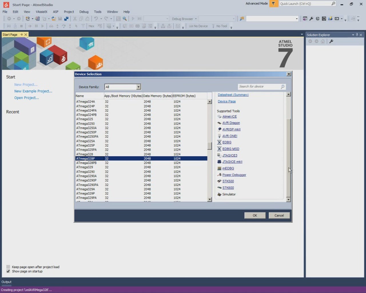 Writing Program and Compile the Hex File, Using the Atmel Studio