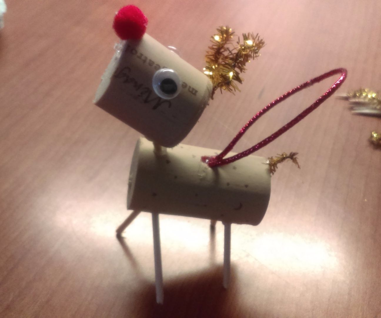 Recycled Wine Cork Reindeer