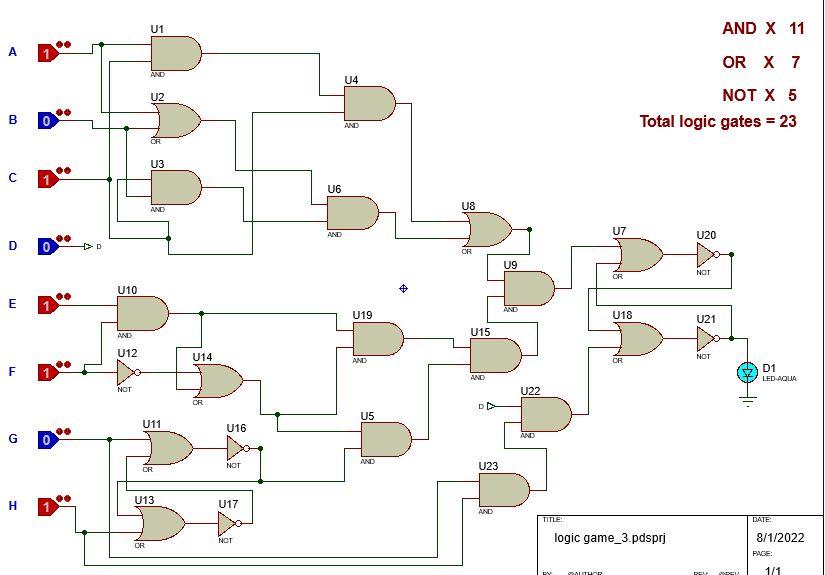 Logic Gates Circuits Projects