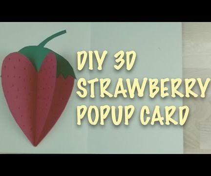 Super Cute 3D Strawberry Popup Card