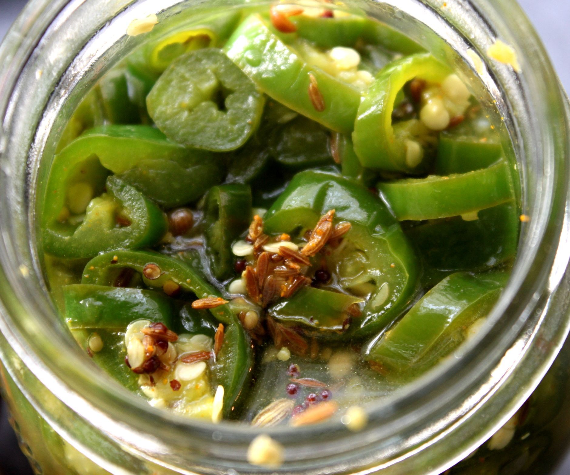 Green Pepper and Chili Pickles
