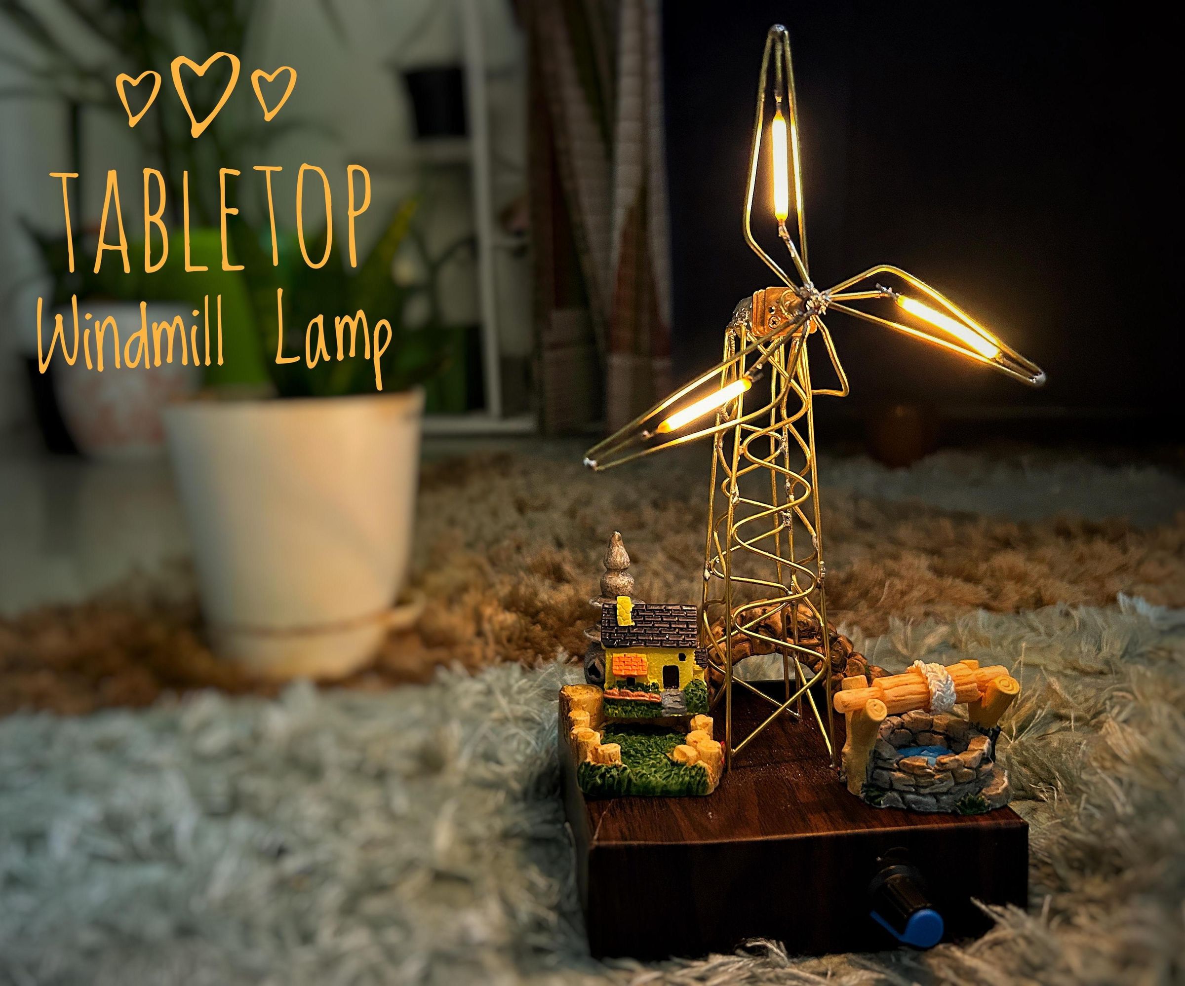 Tabletop Windmill Lamp