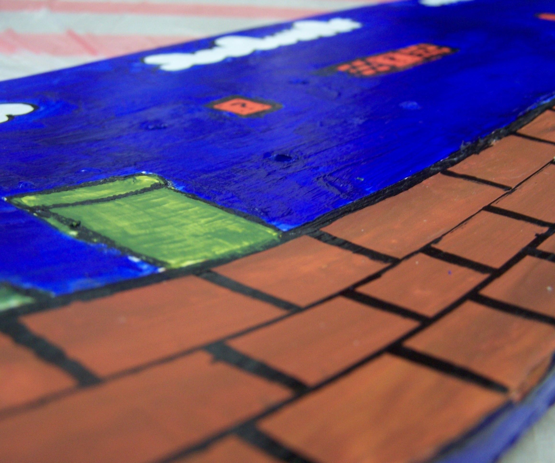 Mario Bros. Abstract Skateboard Design