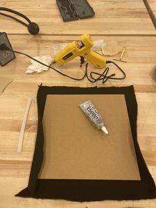 Attach Black Felt Pieces to the Box