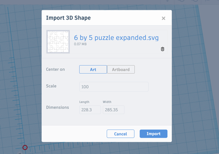 Convert the Puzzle Design for Tinkercad (or Other Program)
