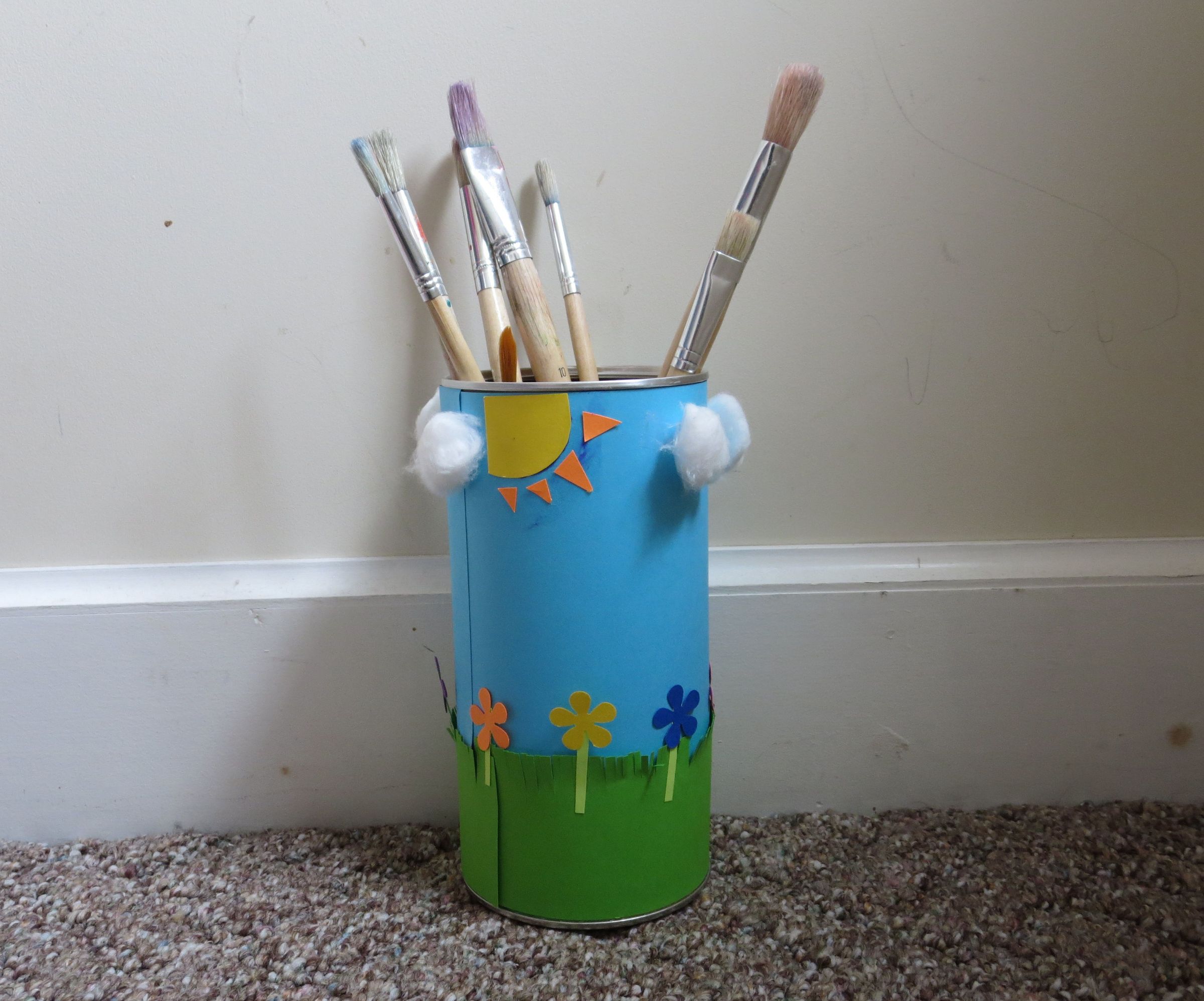 DIY Paintbrush Holder Can