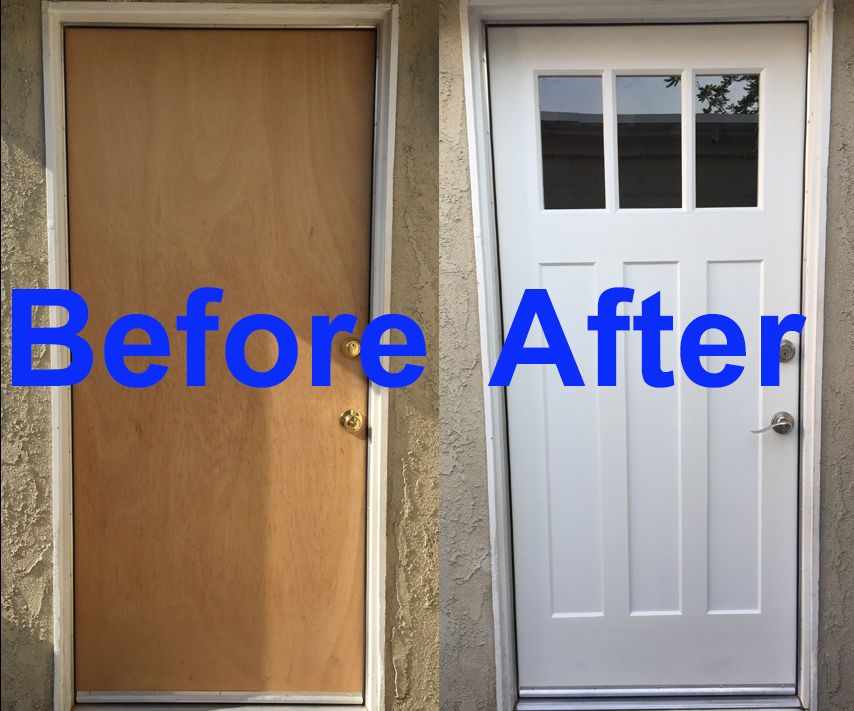 Plain Solid Core Door to Fabulous Door Makeover