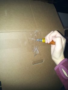 Step 1: Make Holes in Box