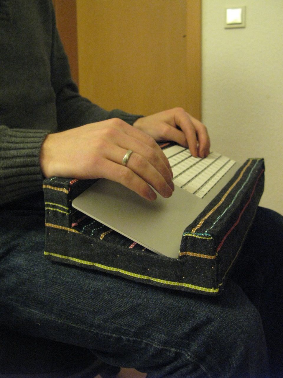 Ergonomic Polystyrene Keyboard and Trackpad Holder