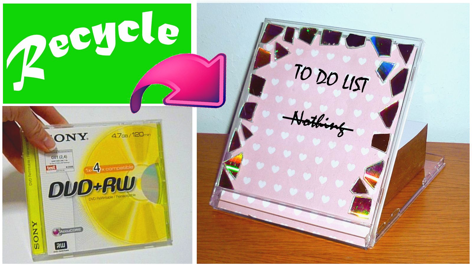 DIY - Dry Erase TO DO LIST Out of a CD Box! (Recycling Project)
