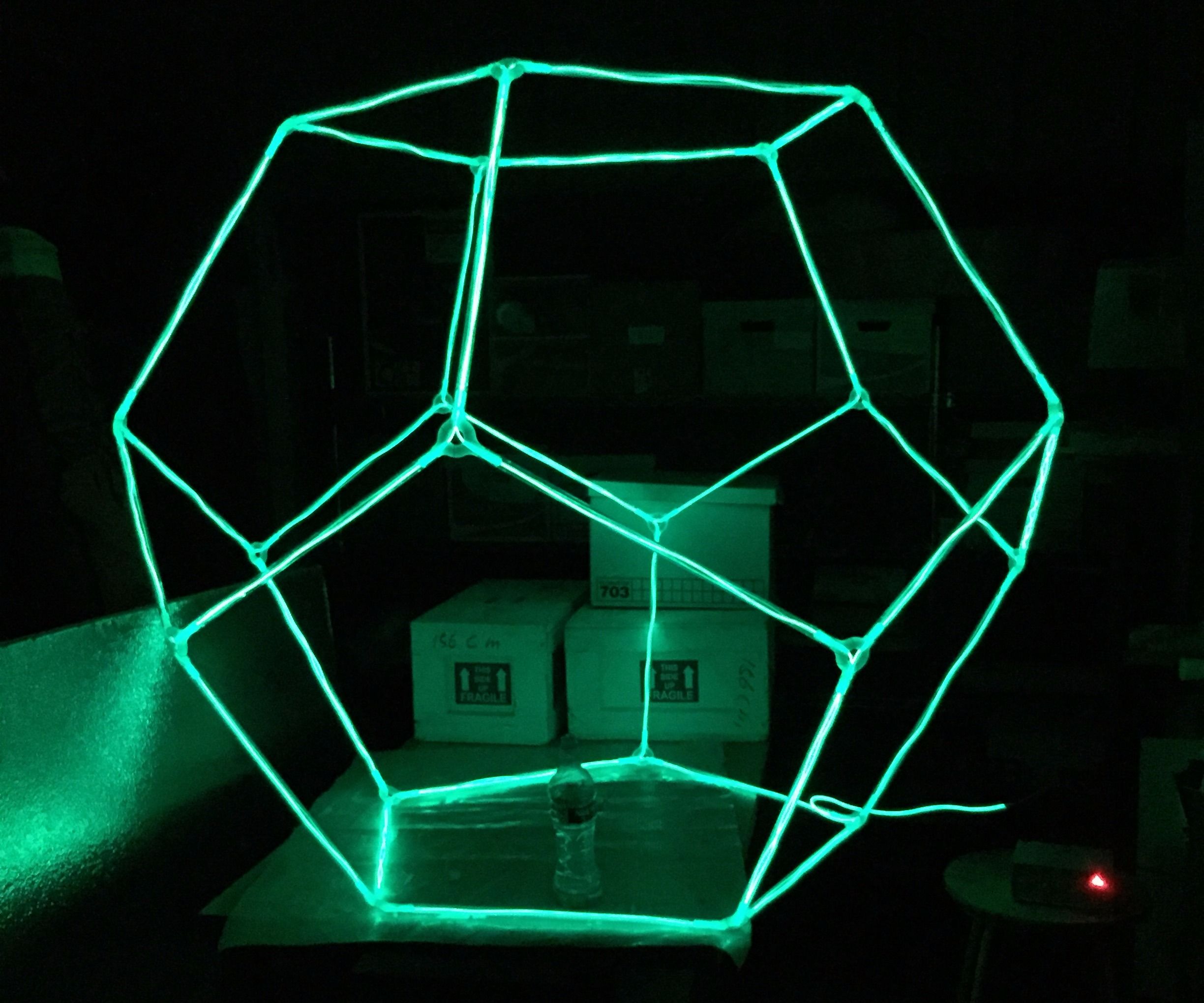 Glow-decahedron Sculpture