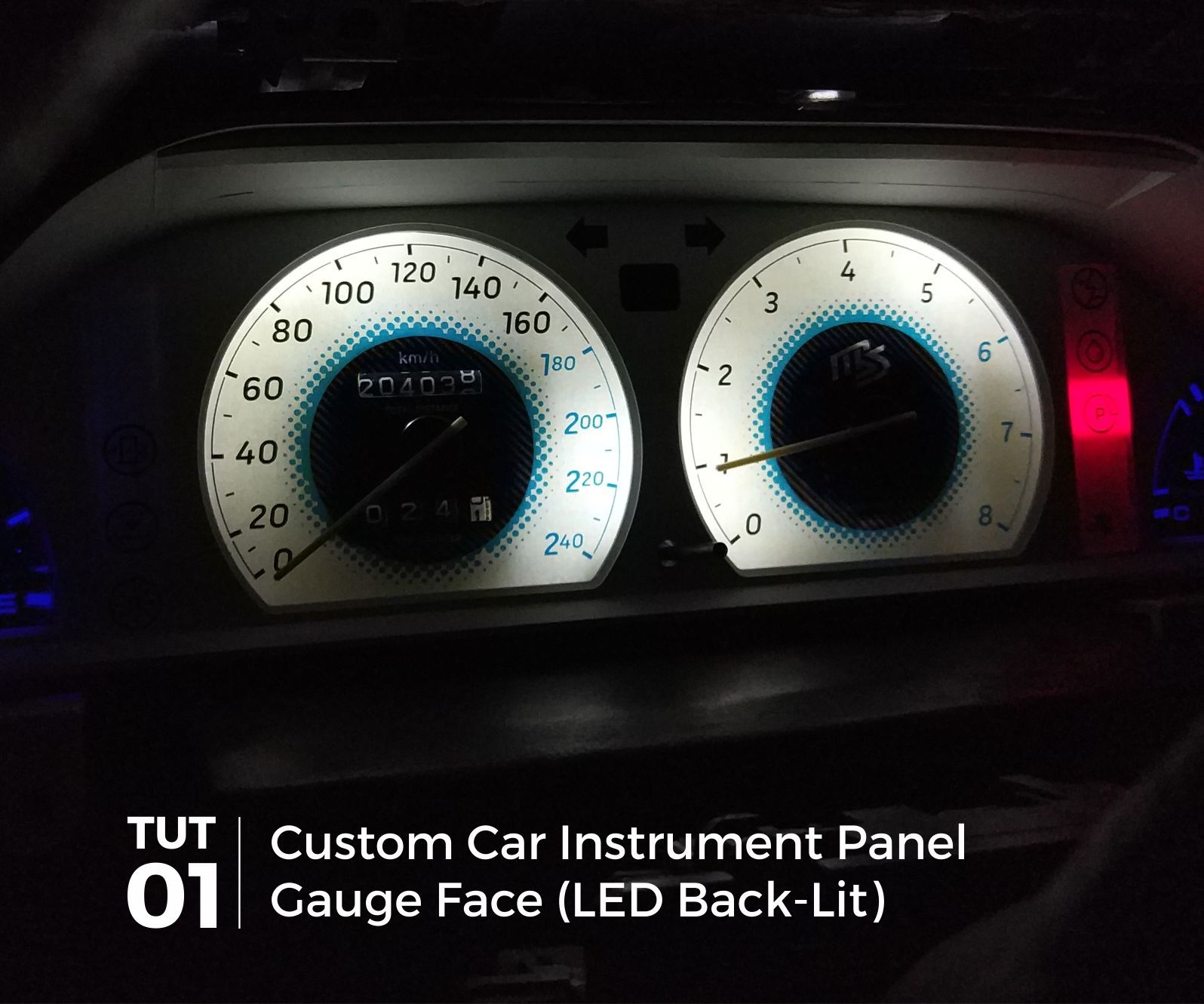 Customized Car Instrument Cluster Gauge Face