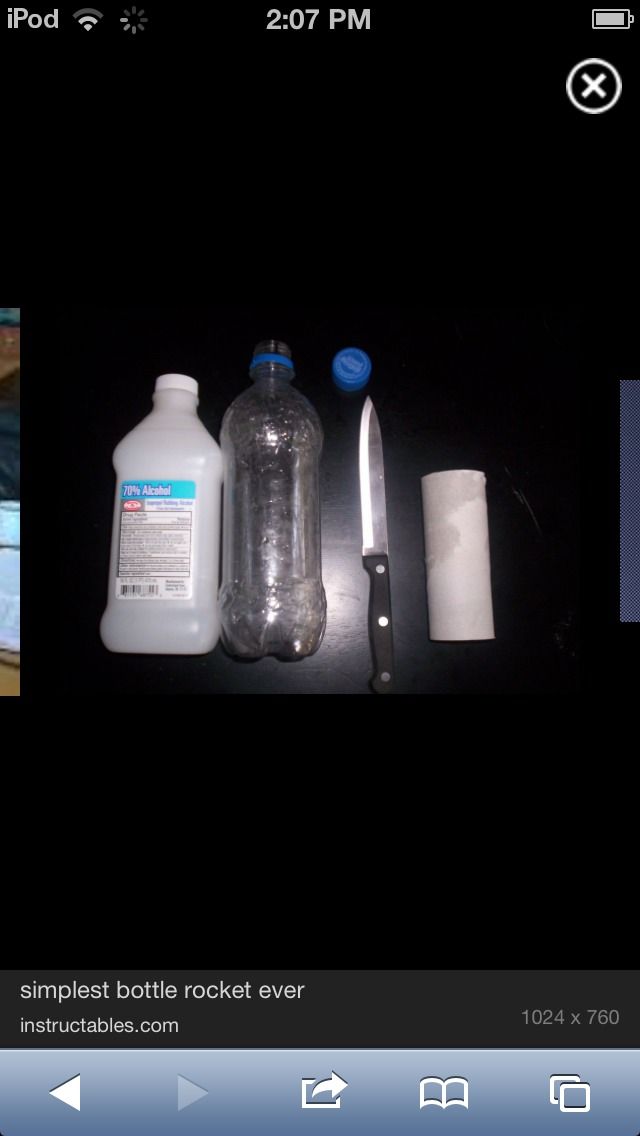 Alcohol Bottle Rocket 7 Steps Instructables