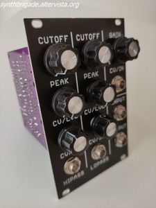 Band Pass Resonant Filter and Amplifier Module for DIY Synthesizer