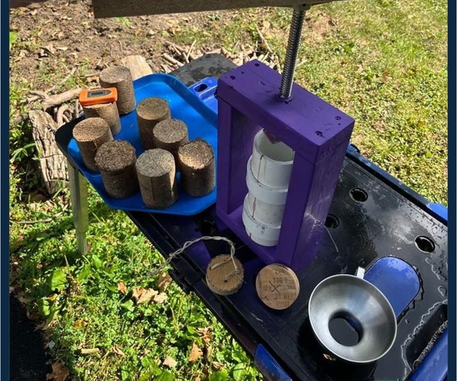 Pony Press for Making Sawdust-Coffee Fire Logs