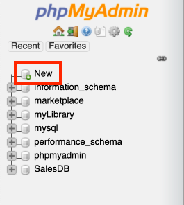 Connecting to PhpMyAdmin