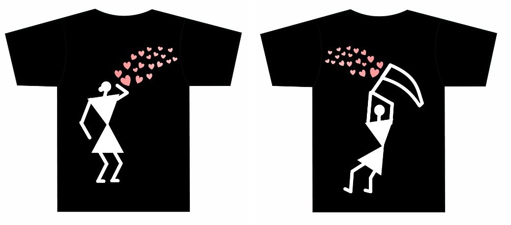 Warli Style Love Tshirts for Him and Her