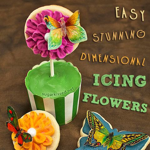 Dimensional Icing Flowers