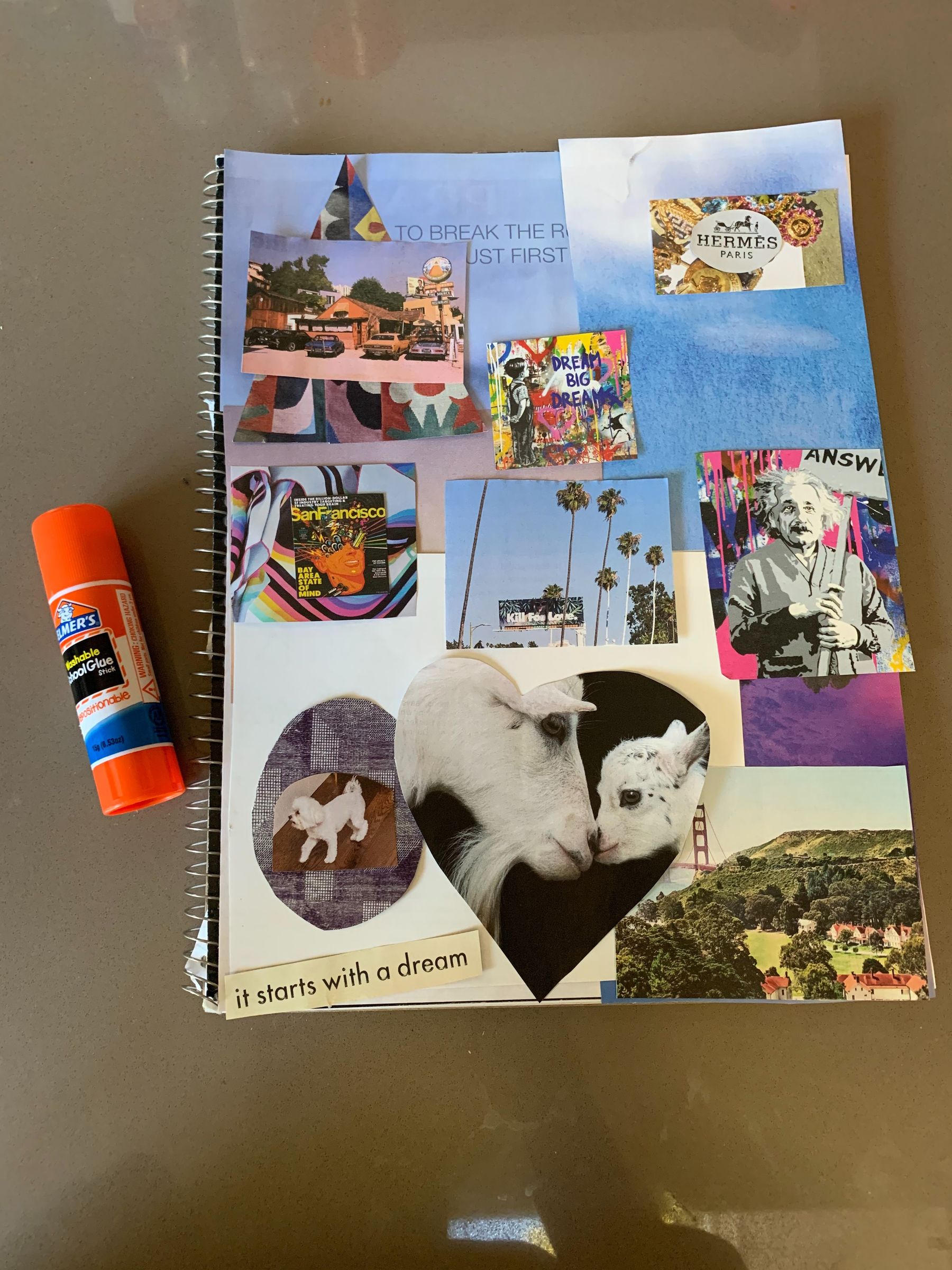 Collage Notepage Making a Collage on a Notebook : 6 Steps - Instructables
