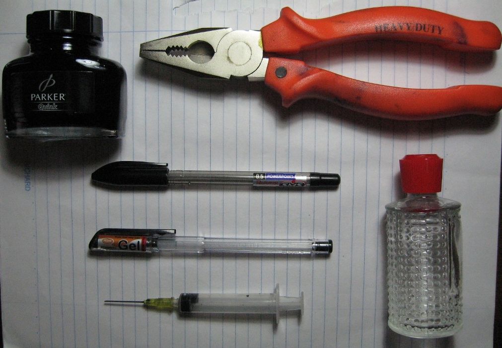 Refill a Ballpoint or Gel Pen With Fountain Pen Ink : 6 Steps ...