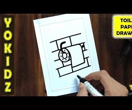 HOW TO DRAW TOILET PAPER ROLL