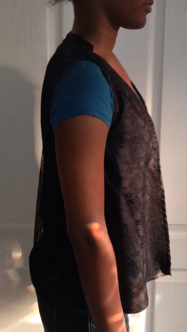 Lace and Satin Vest