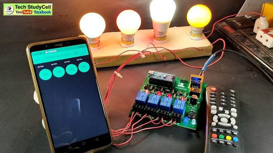 Arduino ESP8266 Control Relay Module With Blynk & IR Remote | Real-Time Feedback
