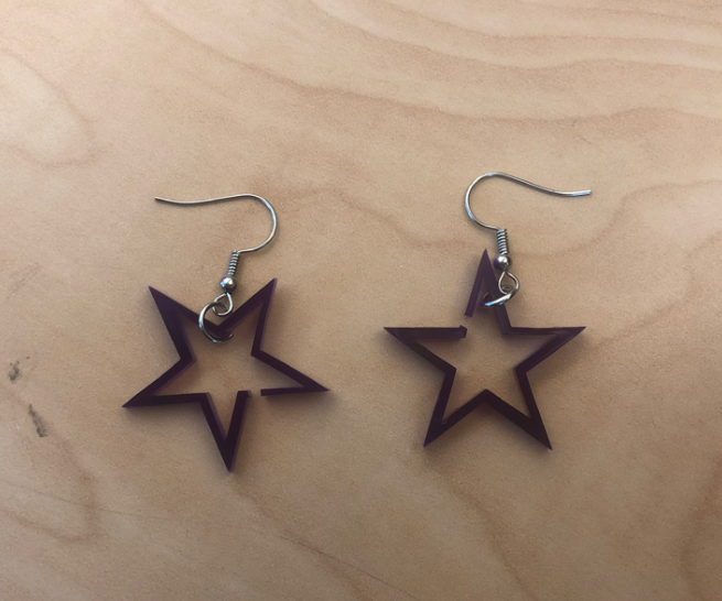 Laser Cut Earrings (Wood and Acrylic)