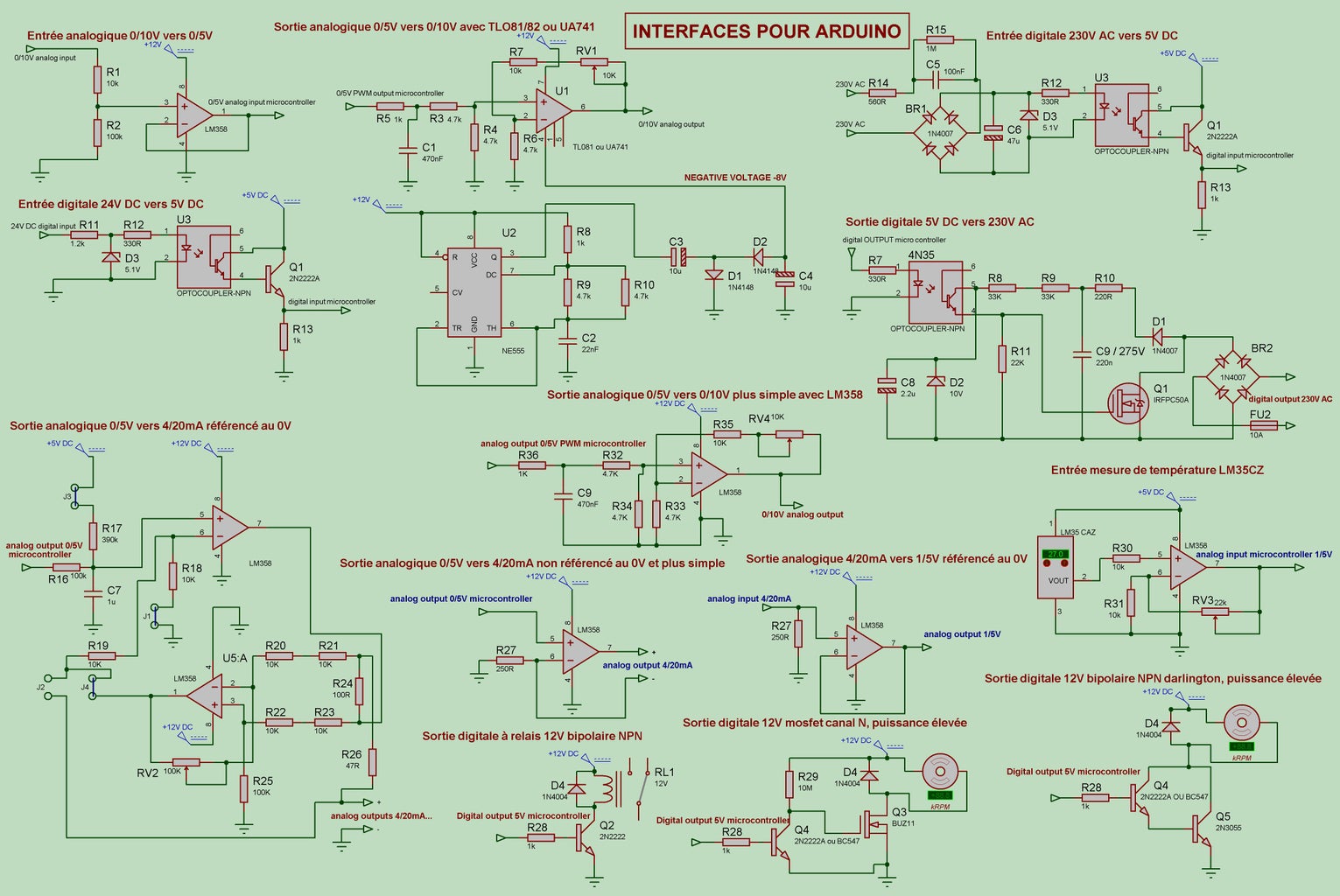 ARDUINO Interfaces and Converters for INPUT/OUTPUT Digital/analog ...