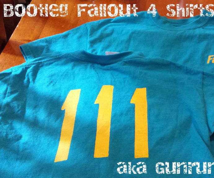 Bootleg Fallout 4 T-Shirts With a Vinyl Cutter. Aka Gun Runner Shirts