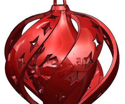 3D Printed Holiday Spiral Ornament